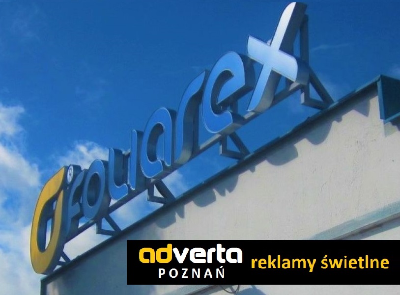 Foliarex - dla oddziału - litery 3d świetlne, przestrzenne na podkonstrukcji aluminiowej.